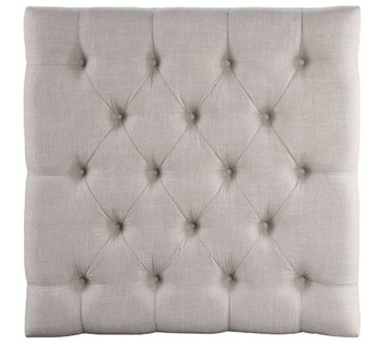 Aizen - Cocktail Ottoman - Beige Fabric & Espresso