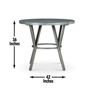Portland - 3 Piece Dining Set With Round Counter Table - Gray