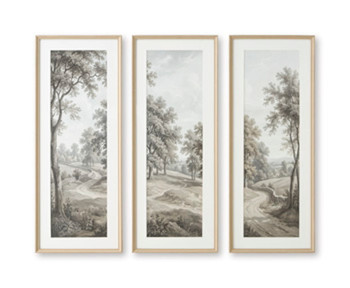 Dixonburg - Wall Art Set (Set of 3) - Taupe / Gray