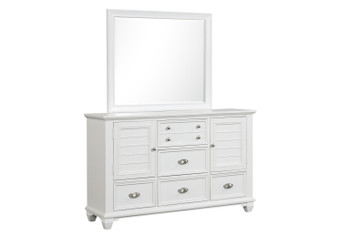 Jamestown - Landscape Mirror - White