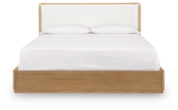 Pamaria - King Upholstered Bed - Light Brown