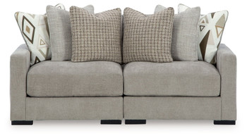Aslan Court - 2-Piece Loveseat Sectional - Pebble