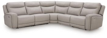 Gravier - 5-Piece Power Reclining Sectional - Gray