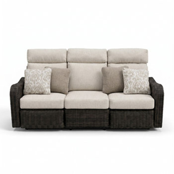 Mission Beach - Sofa Recliner With Cushion - Brown / Beige
