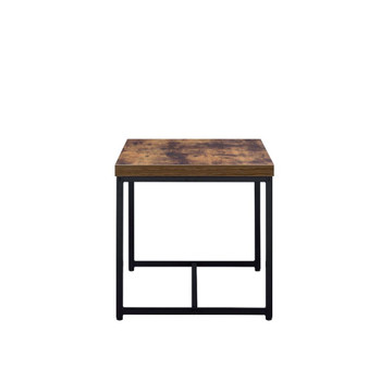 Bob - End Table - Weathered Oak & Black