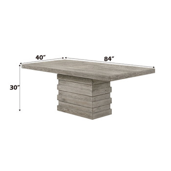 Faustine - Dining Table - Salvaged Light Oak