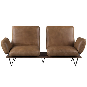 Narech - Sofa With Swivel - Nutmeg Top Grain Leather