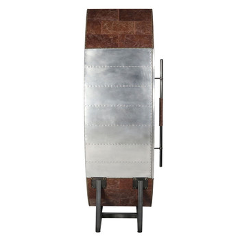 Brancaster - Wine Cooler - Retro Brown Top Grain Leather & Aluminum