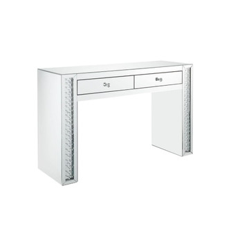 Nysa - Vanity Desk - Mirrored & Faux Crystals