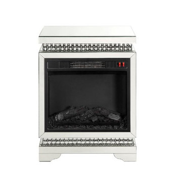 Lotus - Fireplace - Mirrored & Faux Ice Cube Crystals