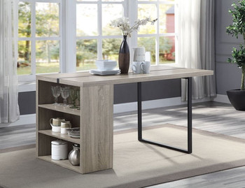 Patwin - Dining Table - Gray Oak & Black Finish