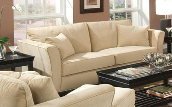 GEORGIA Cream Velvet Fabric Sofa And Loveseat