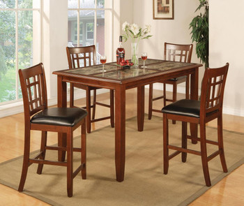 Ever Rich Cherry 5-PC Counter Height Set