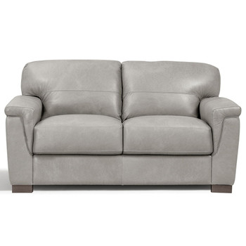 Cornelia - Loveseat - Pearl Gray Leather