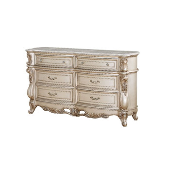 Gorsedd - Dresser With Marble Top - Marble Top & Golden Ivory