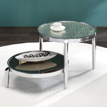 Abbe - Coffee Table - Glass & Chrome