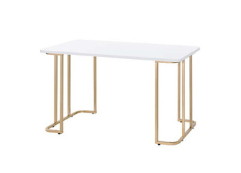 Estie - Vanity Desk - White & Gold Finish - 48"