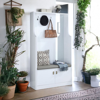 Buck II - Hall Tree - White High Gloss