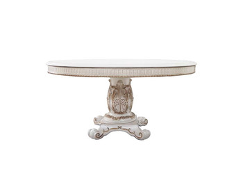 Vendom - Dining Table - Antique Pearl Finish - 76"