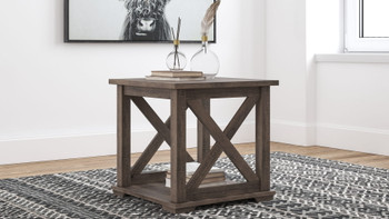 Arlenbry - Gray - Square End Table