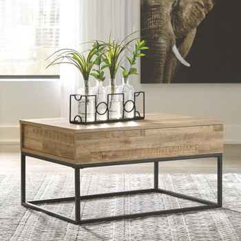 Gerdanet - Natural - Lift Top Cocktail Table