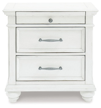 Kanwyn - Three Drawer Night Stand - Whitewash