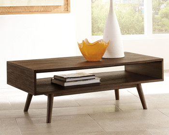 Kisper - Dark Brown - Rectangular Cocktail Table