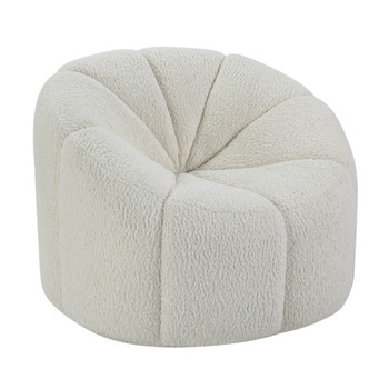 Osmash - Chair With Swivel - White Teddy Sherpa