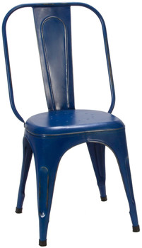 Brianplace Blue Metal Chair