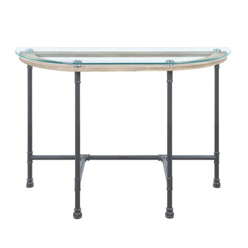 Brantley - Sofa Table - Clear Glass & Sandy Gray