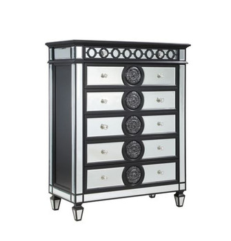 Varian II - Chest - Black Velvet & Black & Sliver Finish