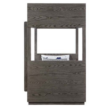 Estevon - Twin Over Twin Bunk Bed With Storage - Gray Oak
