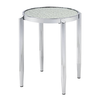 Abbe - End Table - Glass & Chrome