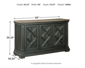 Tyler Creek - Dining Room Server - Black / Gray