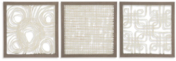 Odella - Wall Decor Set (Set of 3) - Cream / Taupe