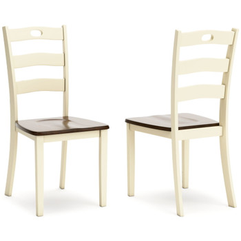 Woodanville - Dining Room Side Chair (Set of 2) - Cream / Brown