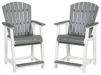 Transville - Barstool (Set of 2) - Gray / White