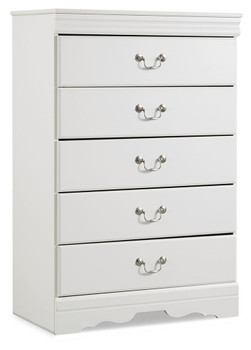 Anarasia - Five Drawer Chest - White