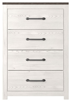 Gerridan - White / Gray - Four Drawer Chest