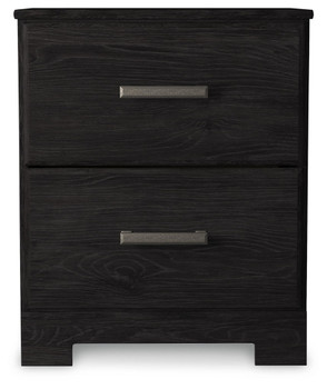 Belachime - Two Drawer Night Stand - Charcoal