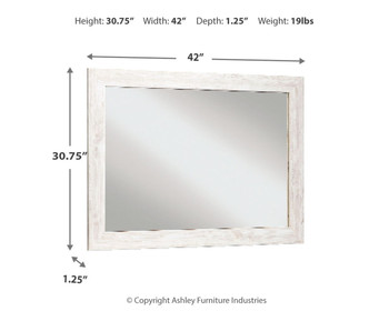 Paxberry - Bedroom Accent Mirror - Whitewash
