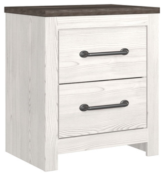 Gerridan - Two Drawer Night Stand - White / Gray
