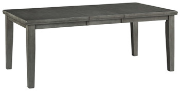 Hallanden - Gray - Rectangular Dining Room Butterfly Extension Table