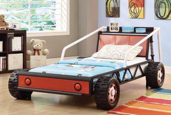 Red Race Car Twin SIze Bed