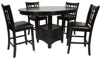 KILEEN Dark Brown Counter Height Set