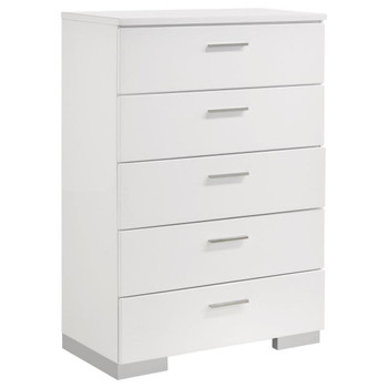 Felicity - 5-Drawer Chest - Glossy White