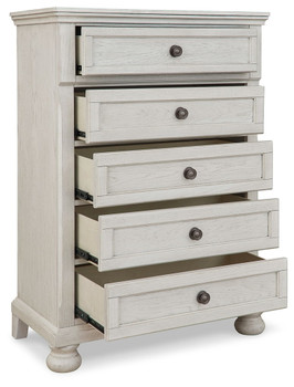 Robbinsdale - Five Drawer Chest - Youth - Antique White
