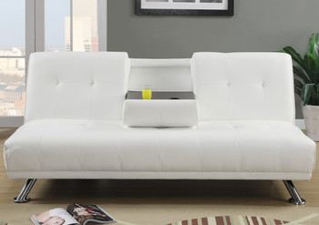 Nightowl White Sofa Bed with Console