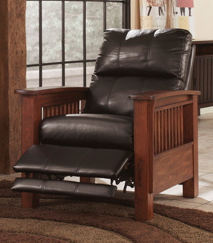 Alrick Chocolate High Leg Recliner