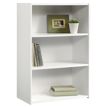 ORIGINS White 25" Wide 3-Shelf Bookcase (RTA)